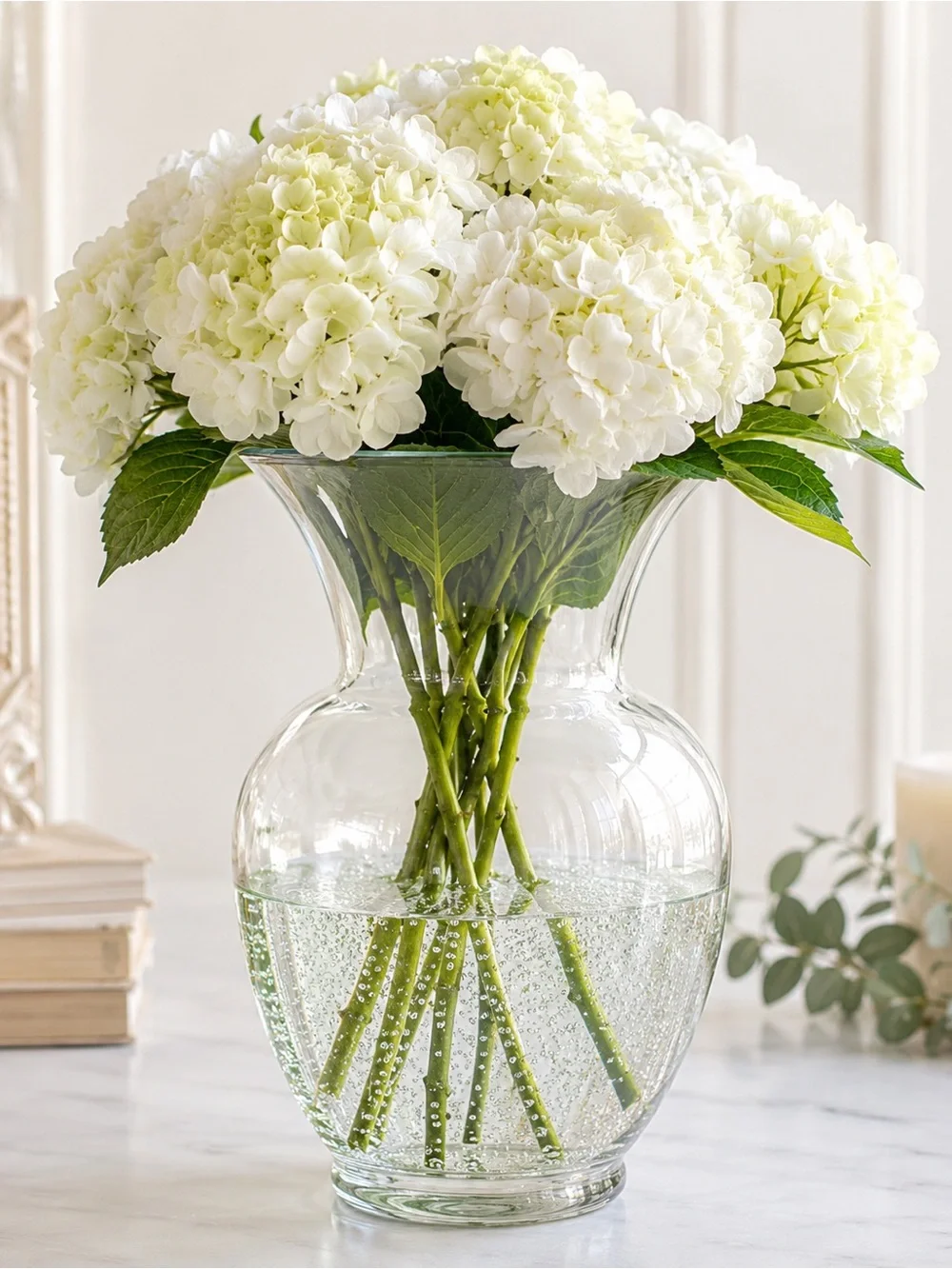 Large Clear Glass Flared Vase Hurricane Candle Holder Floral Centerpiece